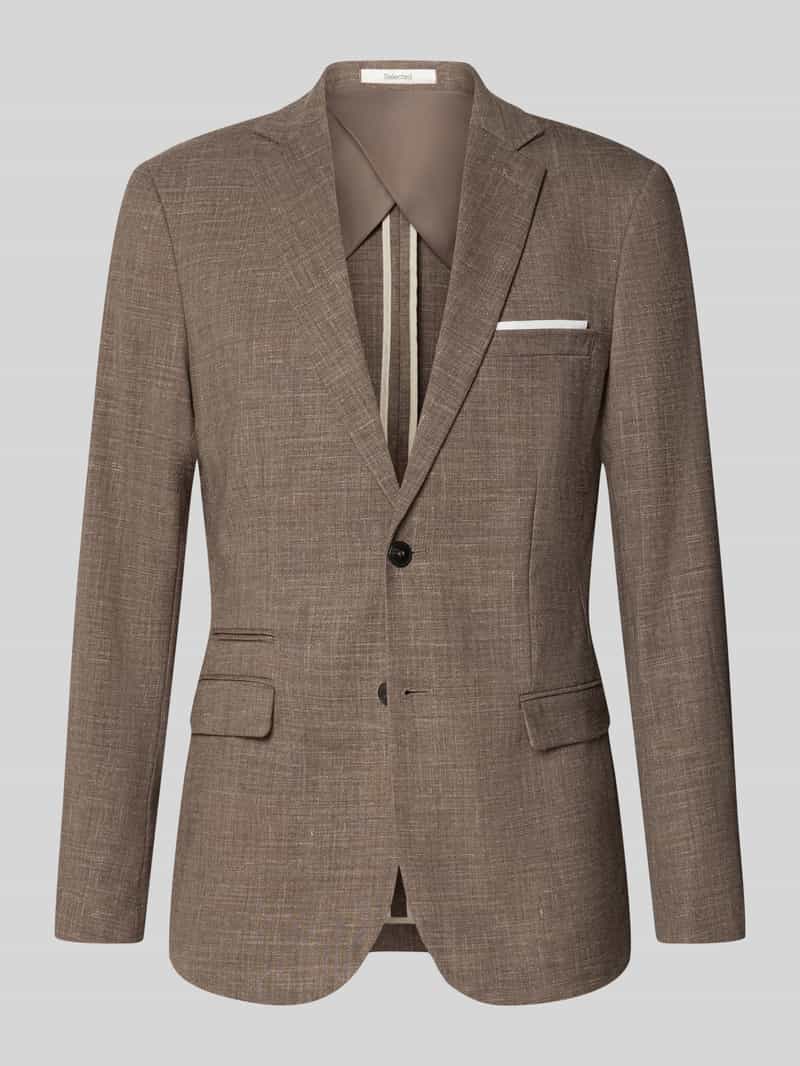 Marynarka garniturowa o kroju slim fit z dodatkiem wełny model 'SLIM-OASIS'