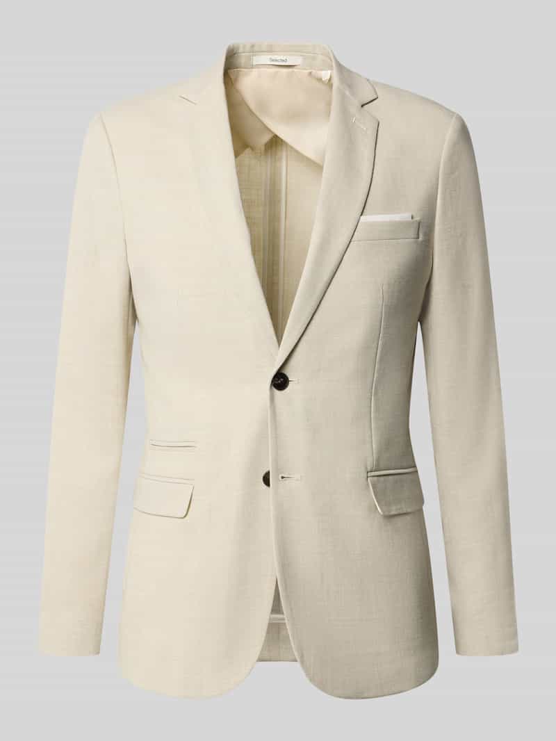 Marynarka garniturowa o kroju slim fit z dodatkiem wełny model 'SLIM-OASIS'