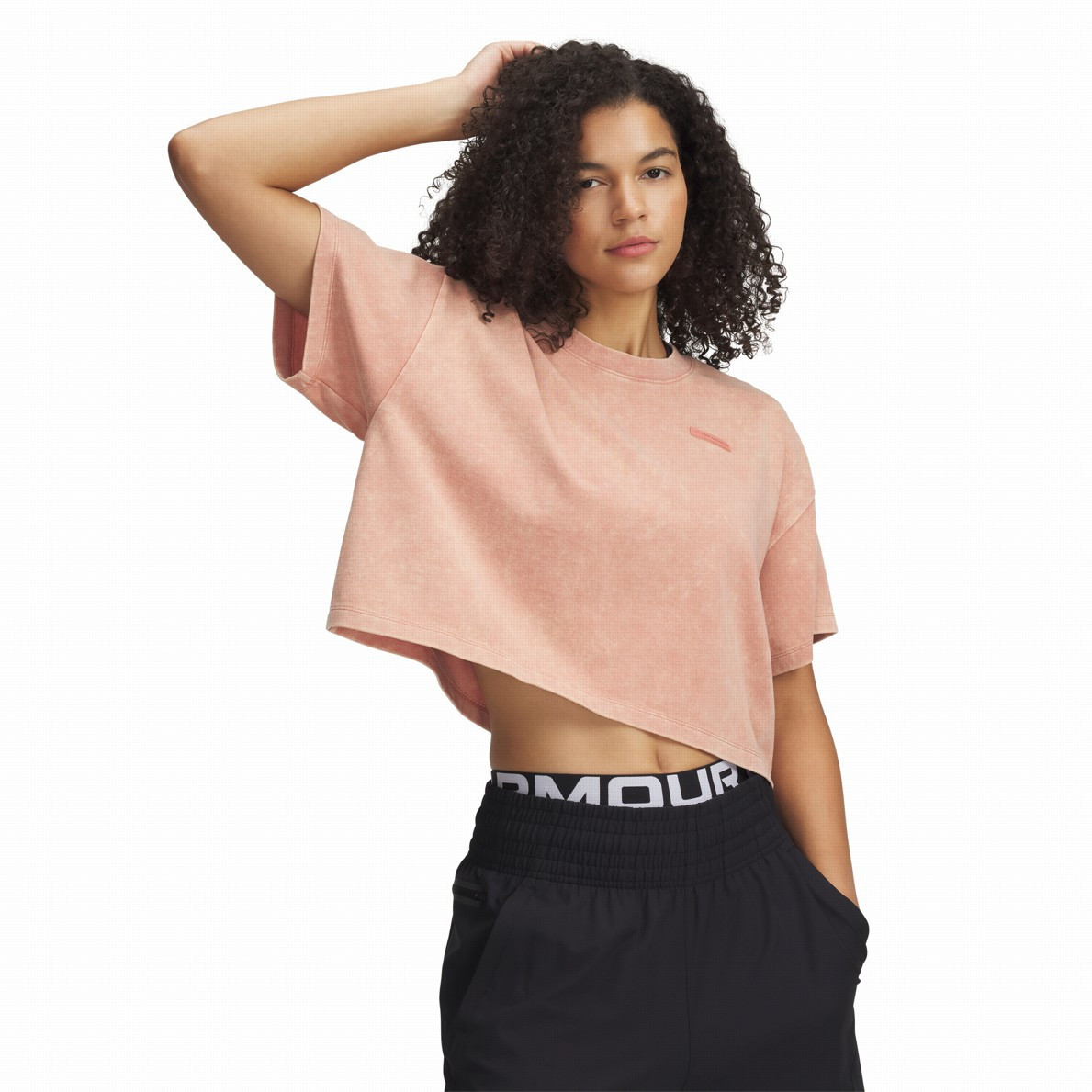 Koszulka damska Under Armour HWT WASH SS Rozmiar: XL / Kolor: jasnoróżowy