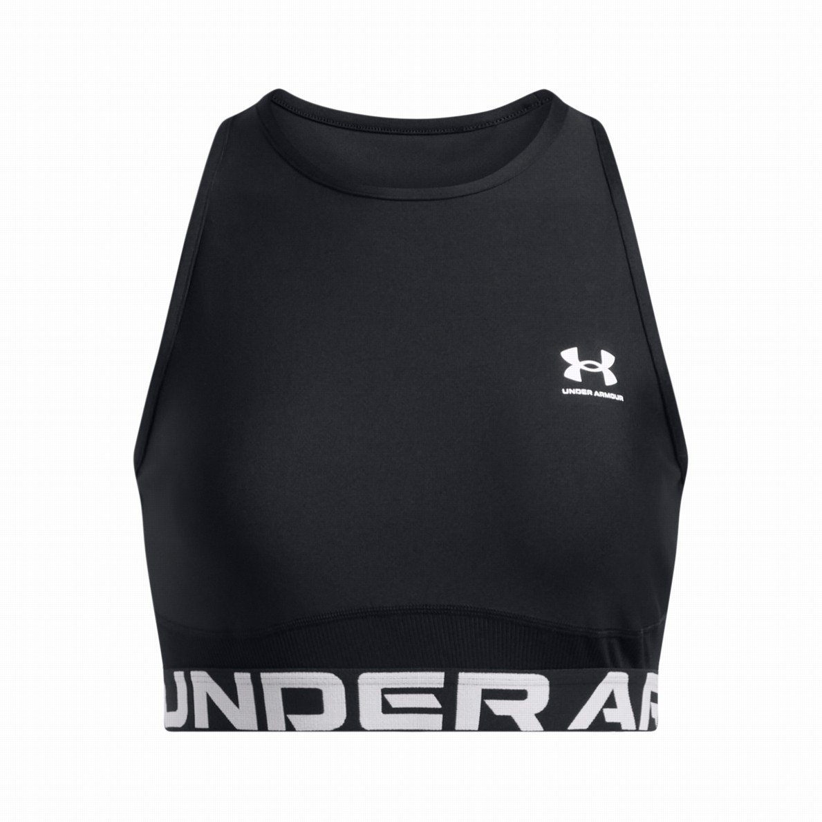 Damski top Under Armour HeatGear Rib Tank Rozmiar: L / Kolor: czarny/biały