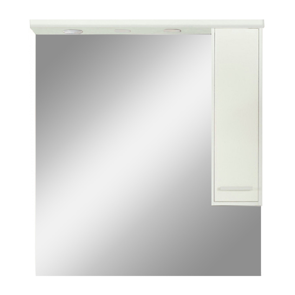 Leziter Lustrzana szafka ścienna Nerva 85 cm biała