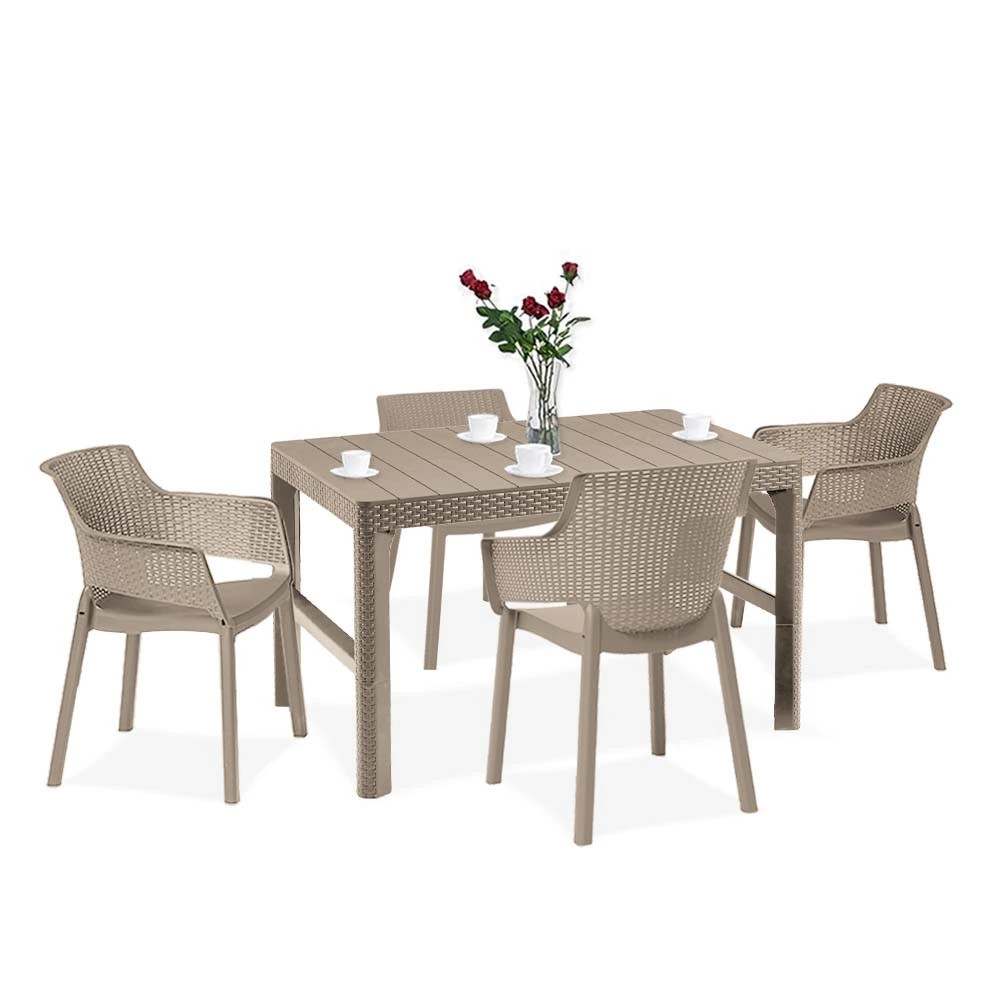 Curver Zestaw mebli ogrodowych Evyon 4+1 cappuccino