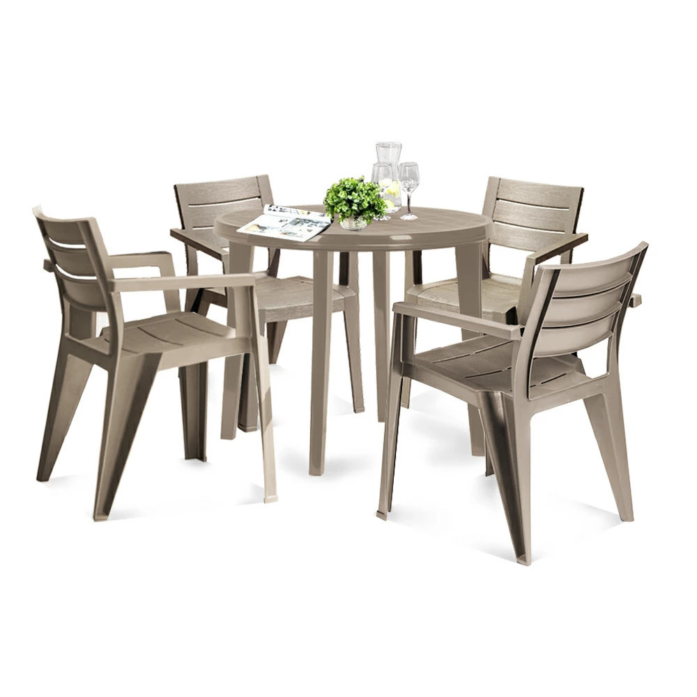 Curver Zestaw mebli ogrodowych Julisa 4+1 cappuccino