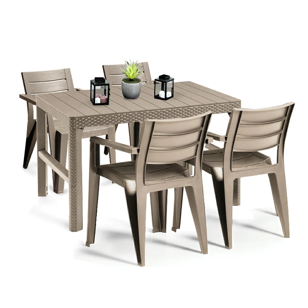 Curver Zestaw mebli ogrodowych Julyon 4+1 cappuccino