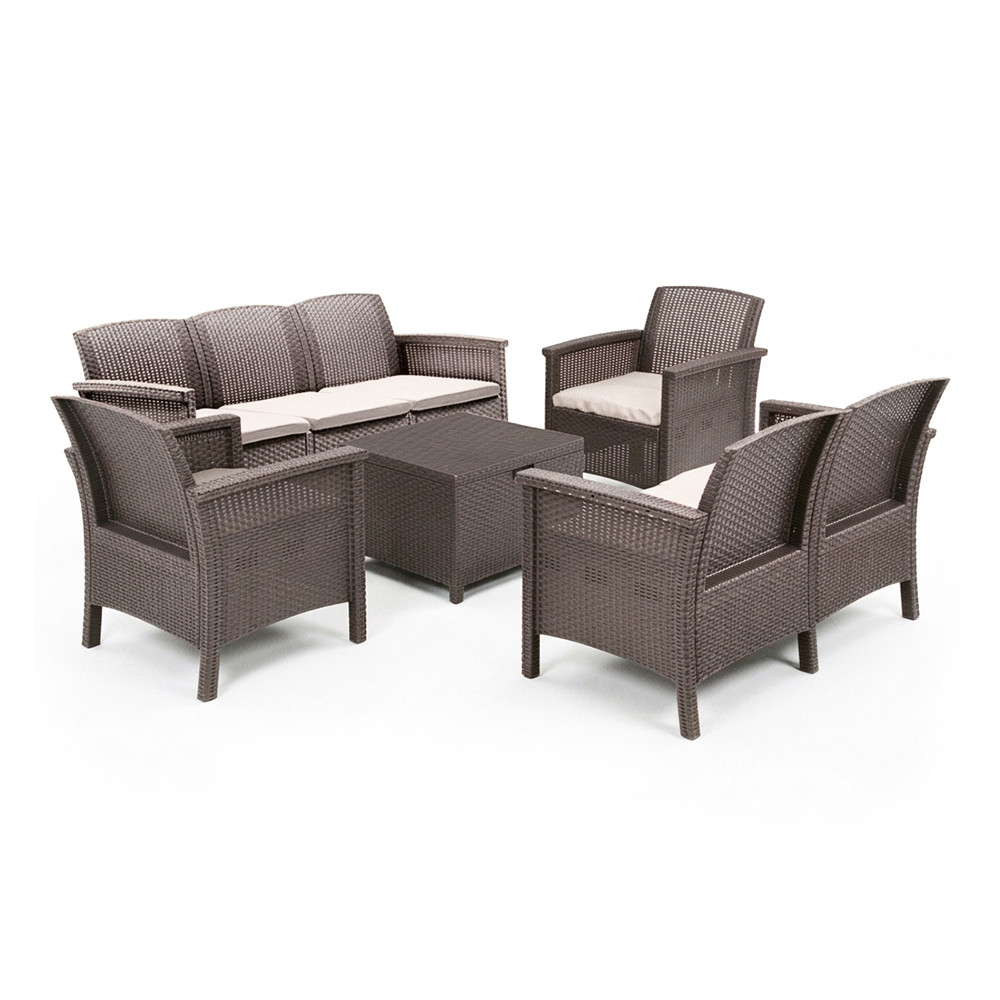 Leziter Zestaw mebli ogrodowych Venus Large V 7-osobowy cappuccino