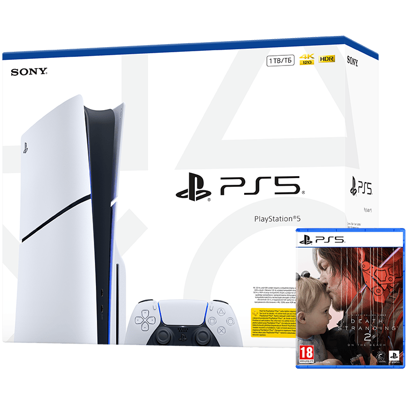 Sony PlayStation PS5 Slim 1TB (E-chassis) + gra Death Stranding 2 Biały