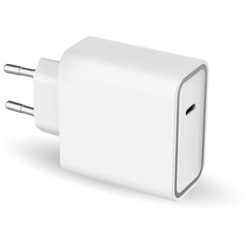 Ładowarka sieciowa Force Power Lite 65W GAN USB C PD z kablem USB C/C BB Biały