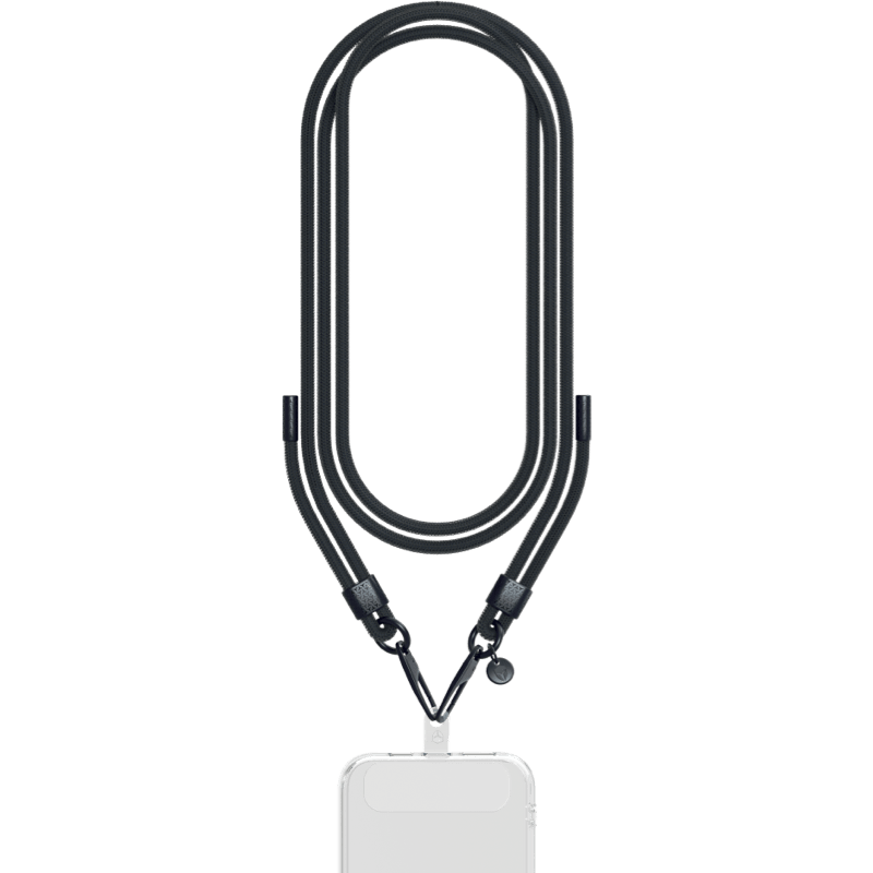 Uniwersalna smyczka do telefonu Force Case z dożywotnią gwarancją BB Czarny