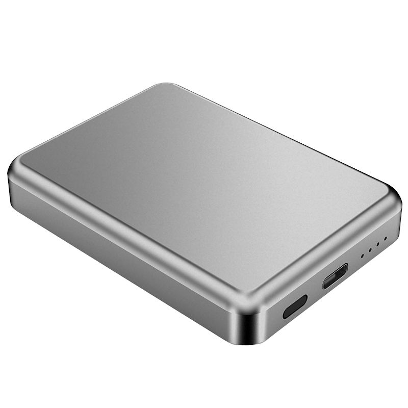 Powerbank Force Power 5000 mAh Kompatybilny z MagSafe z dożywotnią gwarancją 15W BB Srebrny