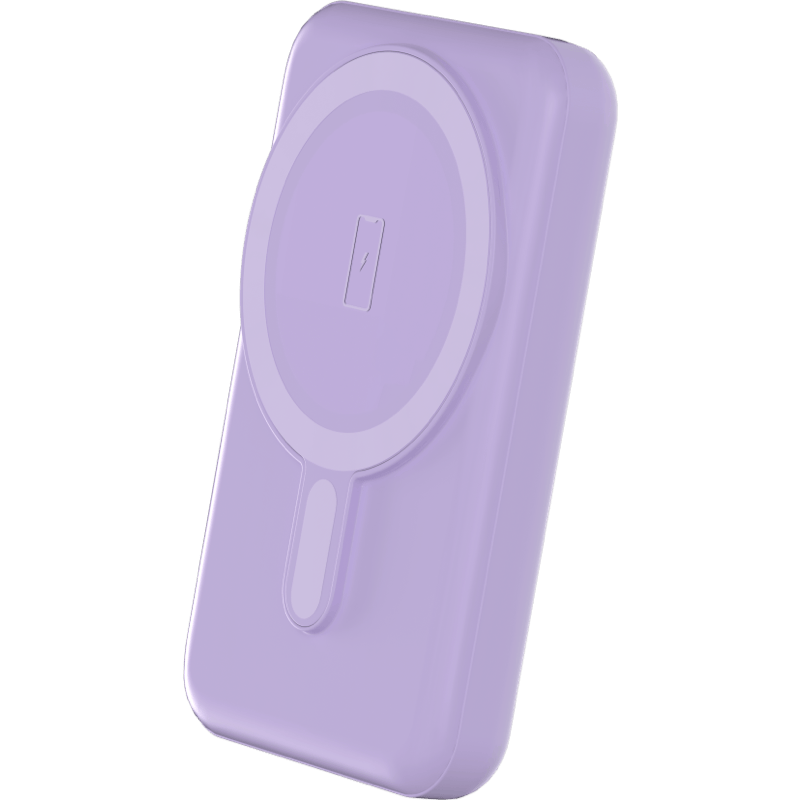 Powerbank 5000mAh kompatybilny z technologią MagSafe BB Fioletowy