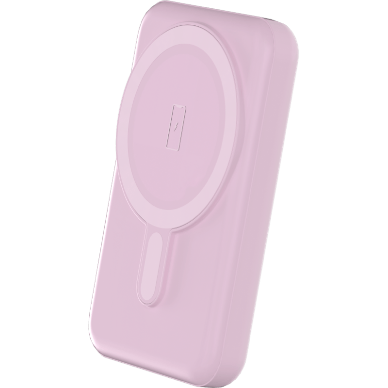 Powerbank 5000mAh kompatybilny z technologią MagSafe BB Różowy