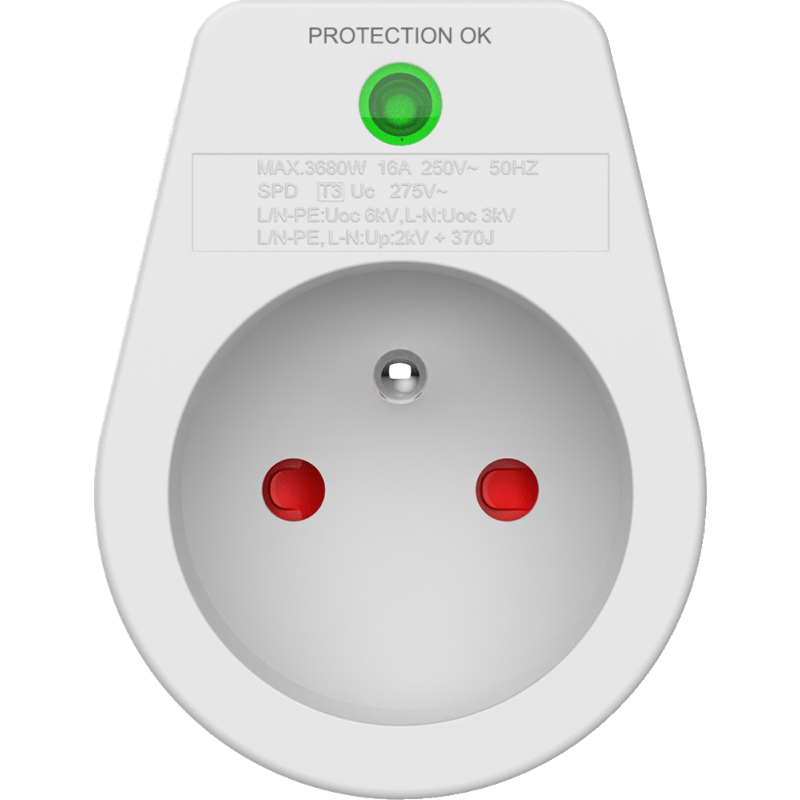 Big Ben Gniazdko antyprzepięciowe Force Power Lite 370J BB Biały