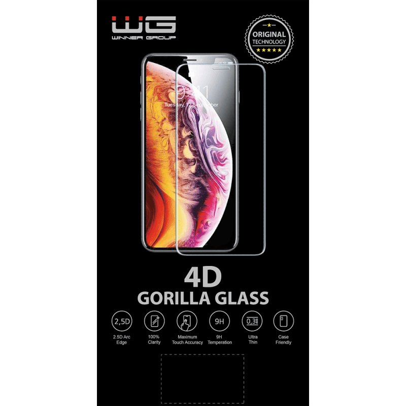 Szkło hartowane WG 4D Edge Glue 9H do OPPO Reno 10 5G Transparentny