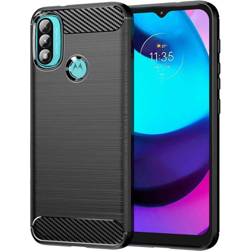 Etui WG Carbon do Motorola Moto E40 Czarny