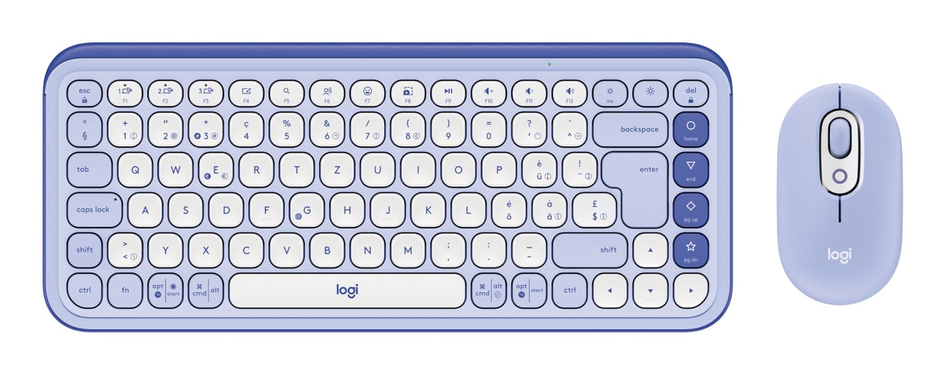Logitech POP Icon Combo Bluetooth QWERTZ Swiss Liliowy, Biały 920-013277