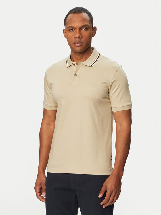 BOSS Polo Penrose 38 50469360 Beżowy Slim Fit