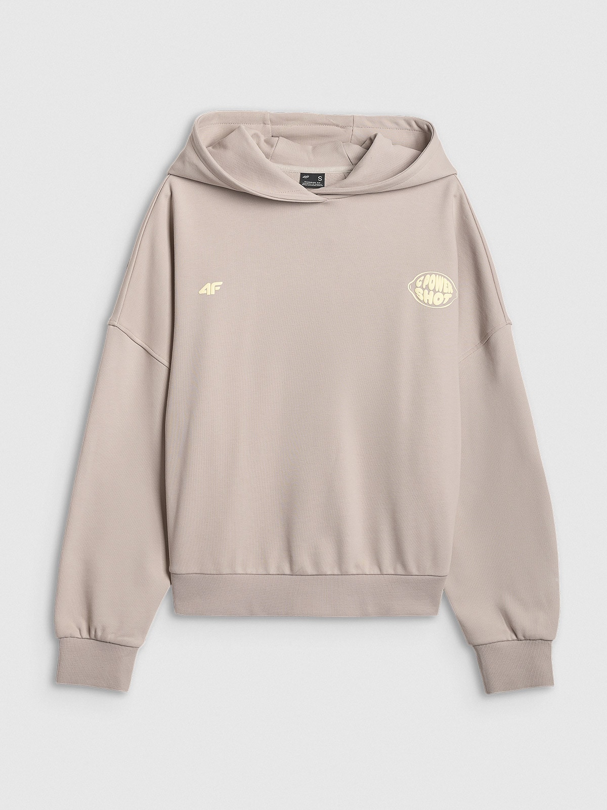 4F Bluza dresowa oversize z kapturem damska - szara M