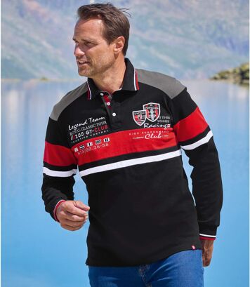 Klasyczne polo Royal Tour Mężczyzna Atlas For Men - Kolor : Czarny - Rozmiar : 5XL