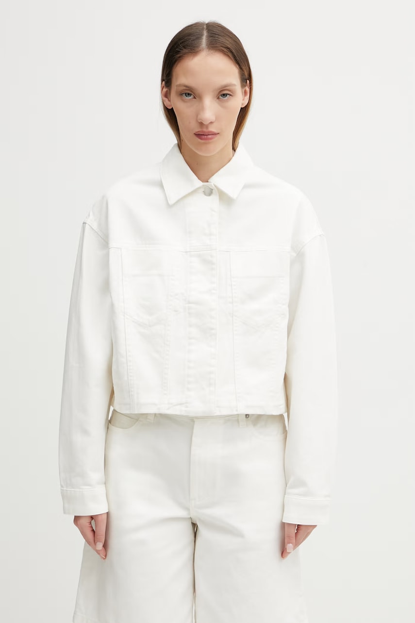 Maison Kitsuné Trucker krótka kurtka damska jeansowa