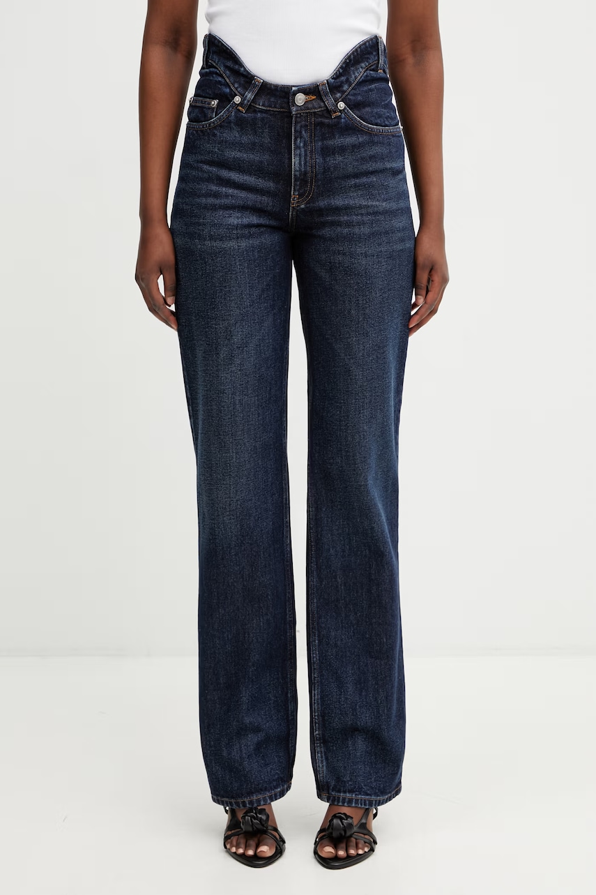 Jean Paul GAULTIER Curvy Waistband jeansy straight damskie