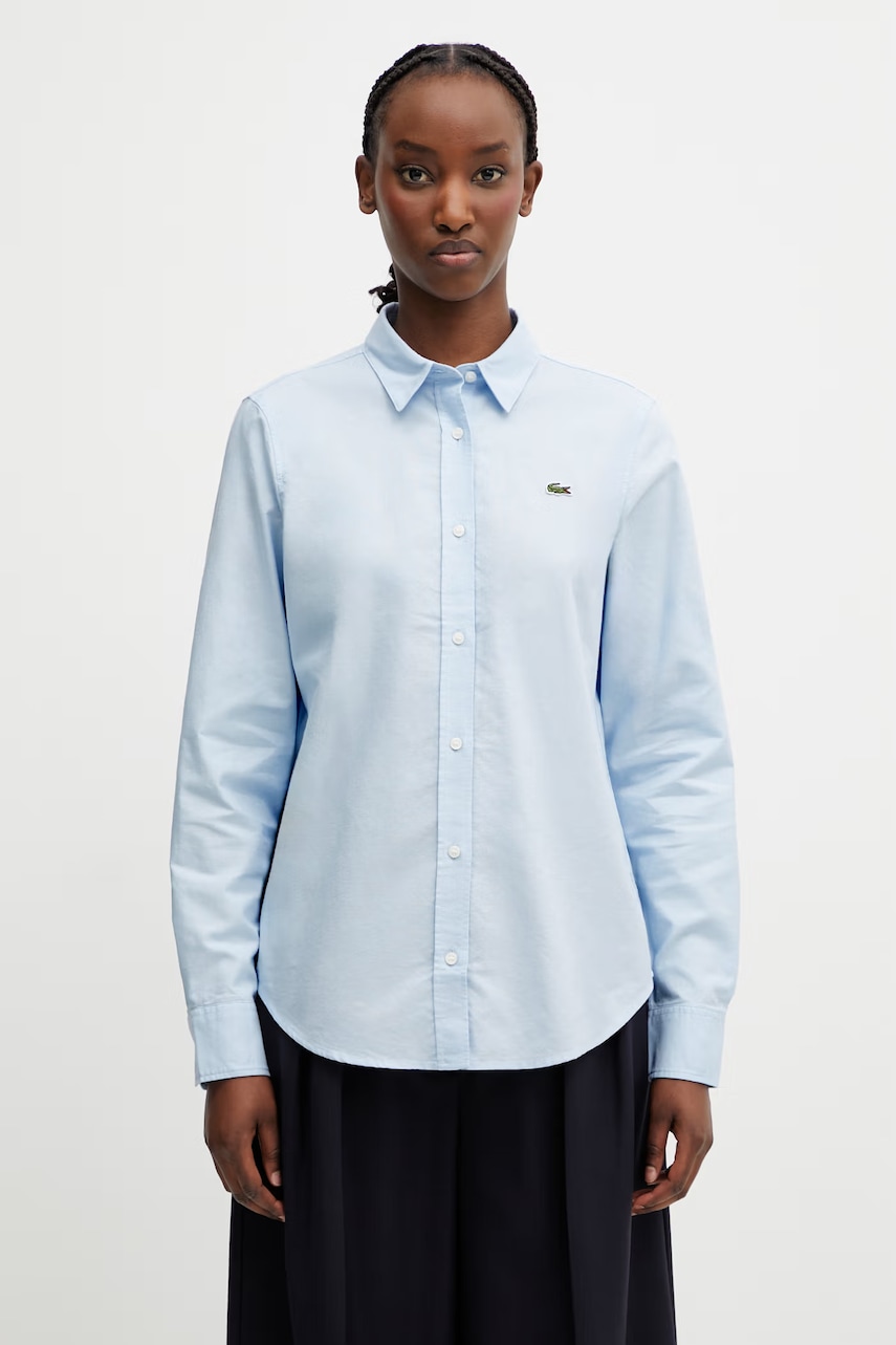 Lacoste koszula oxford bawełniana damska