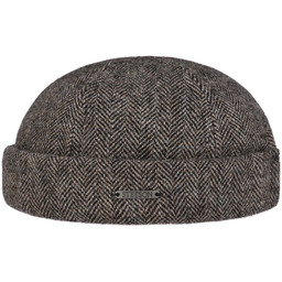 Czapka Dokerka Lavoy Herringbone by Stetson, ciemnobeżowy, S (54-55 cm)