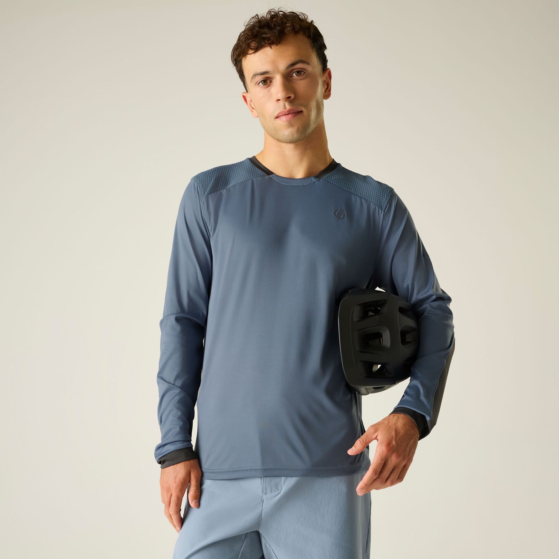 Dare 2b Koszulka rowerowa z długim rękawem męska szybkoschnąca Trackstand Ace L/S Niebieski, Rozmiar: 3XL