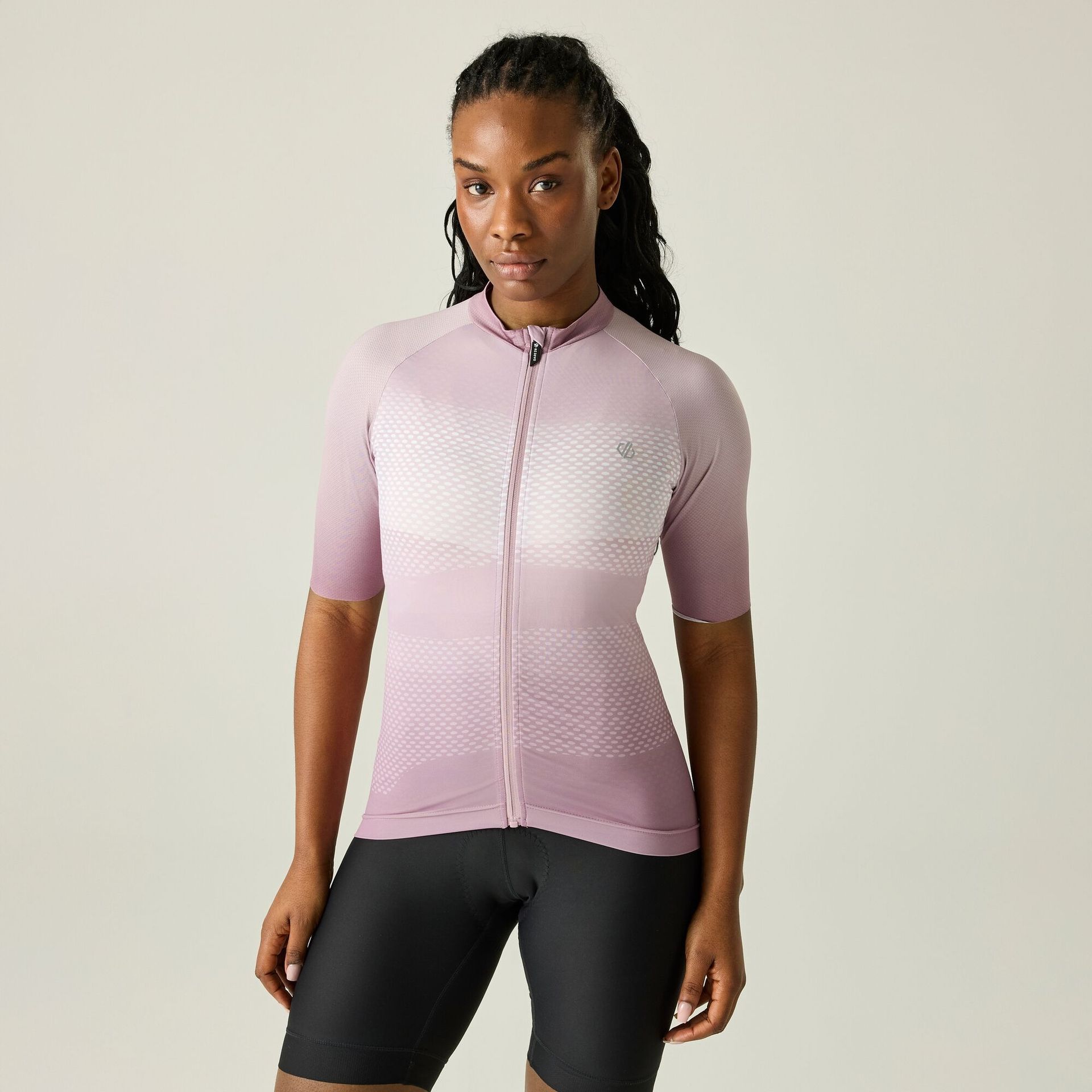 Dare 2b Koszulka damska rowerowa oblaskowa Lightning S/S Printed Różowy, Rozmiar: 36
