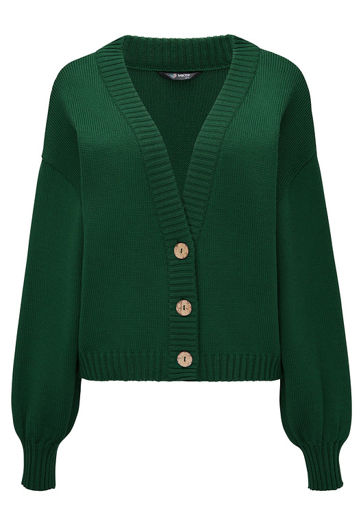 Kardigan Wool Me Tender Butelkowa Zieleń 100% Wełna Merino