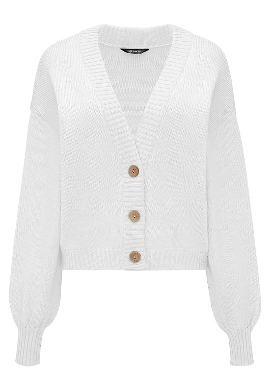 Kardigan Wool Me Tender Biały 100% Wełna Merino