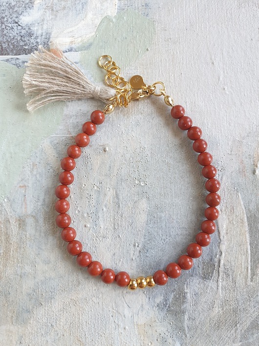 Bransoletka UNO jaspis czerwony