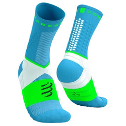 COMPRESSPORT Skarpety ULTRA TRAIL SOCKS V2.0 Norse Blue/Neon Green