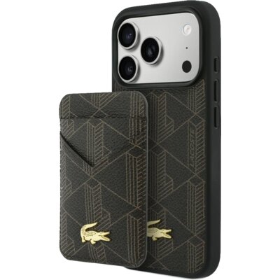 Etui LACOSTE PVC Blend MagSafe do Apple iPhone 17 Pro Brązowy + portfel