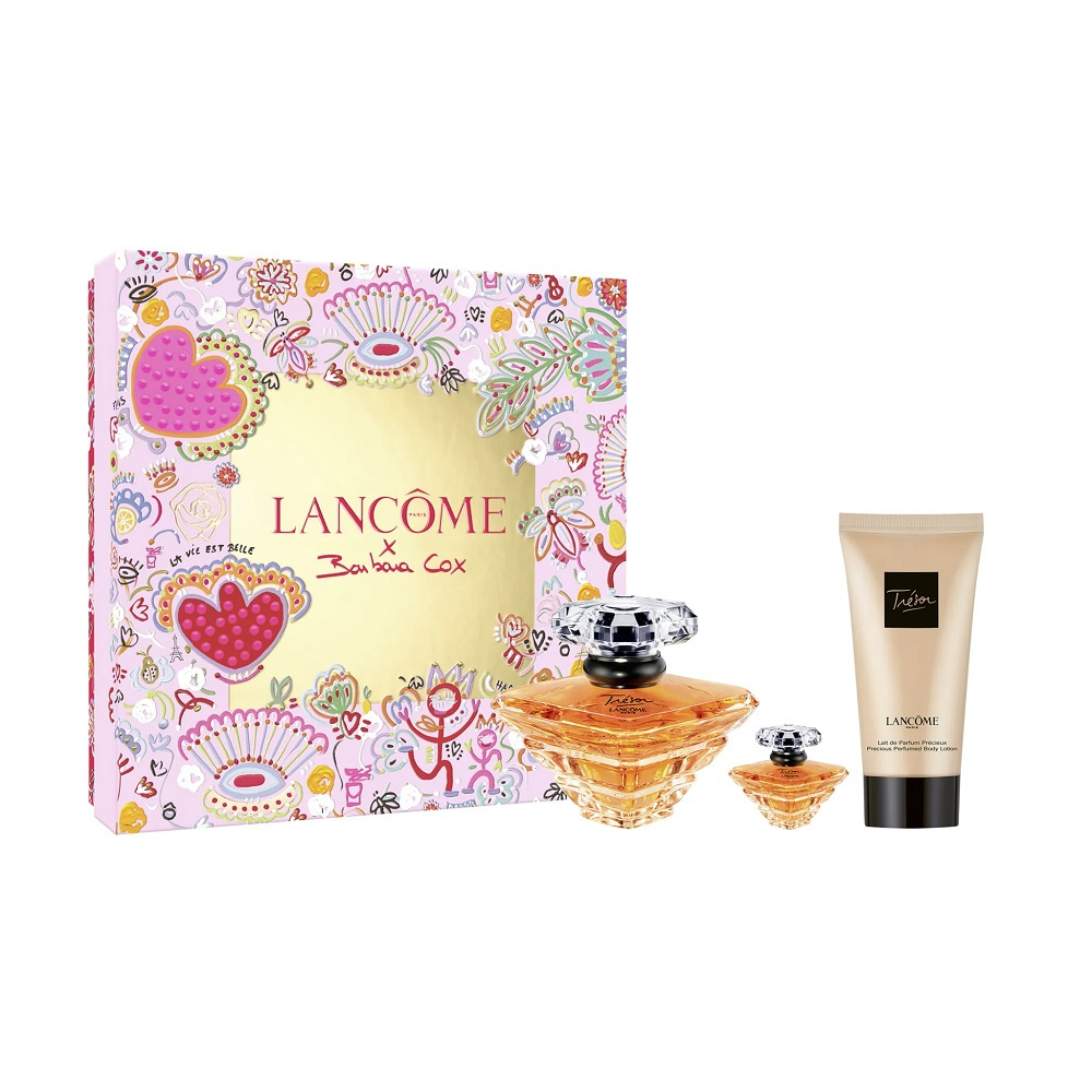 Lancome Tresor zestaw woda perfumowana spray 30ml + woda perfumowana spray 7.5ml + balsam do ciała 50ml