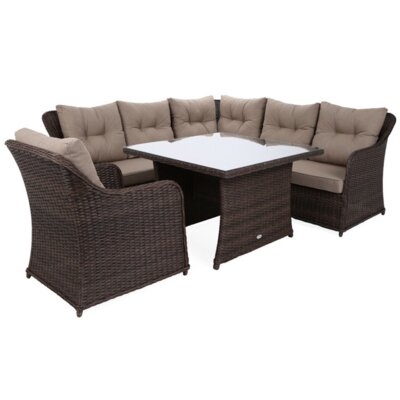 HOME & GARDEN Zestaw mebli ogrodowych Bergamo 892249 Brązowy