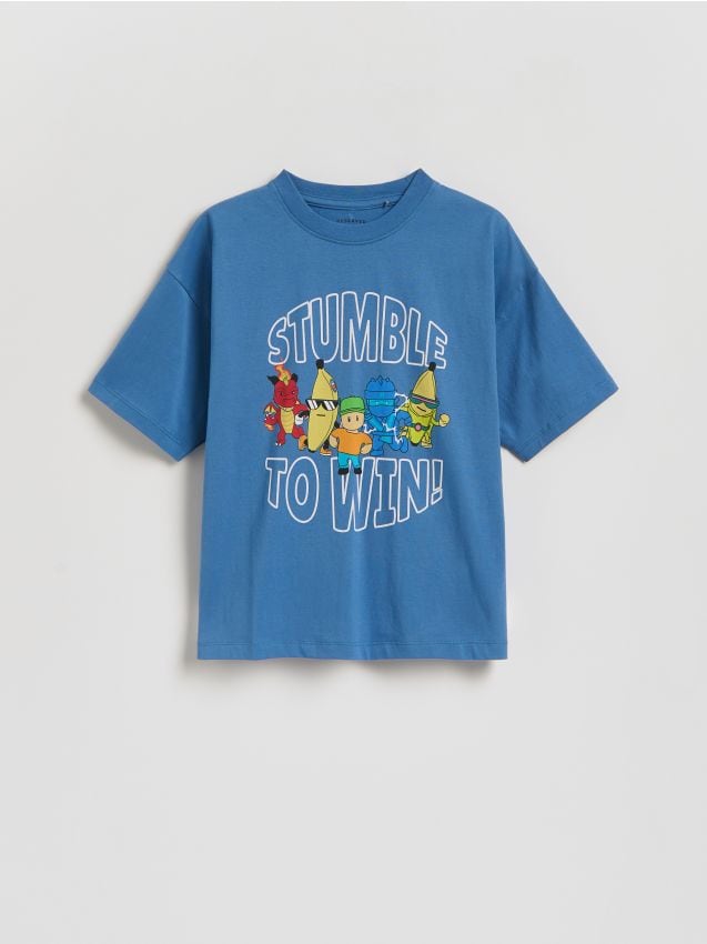 Reserved - T-shirt Stumble Guys - niebieski