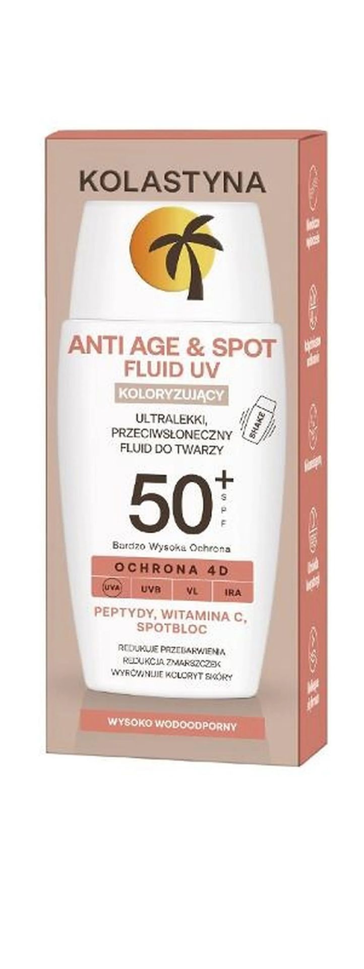 Kolastyna Ultralekki Koloryzujący Fluid Przeciwsłoneczny do Twarzy z Filtrem SPF50+ 40ml
