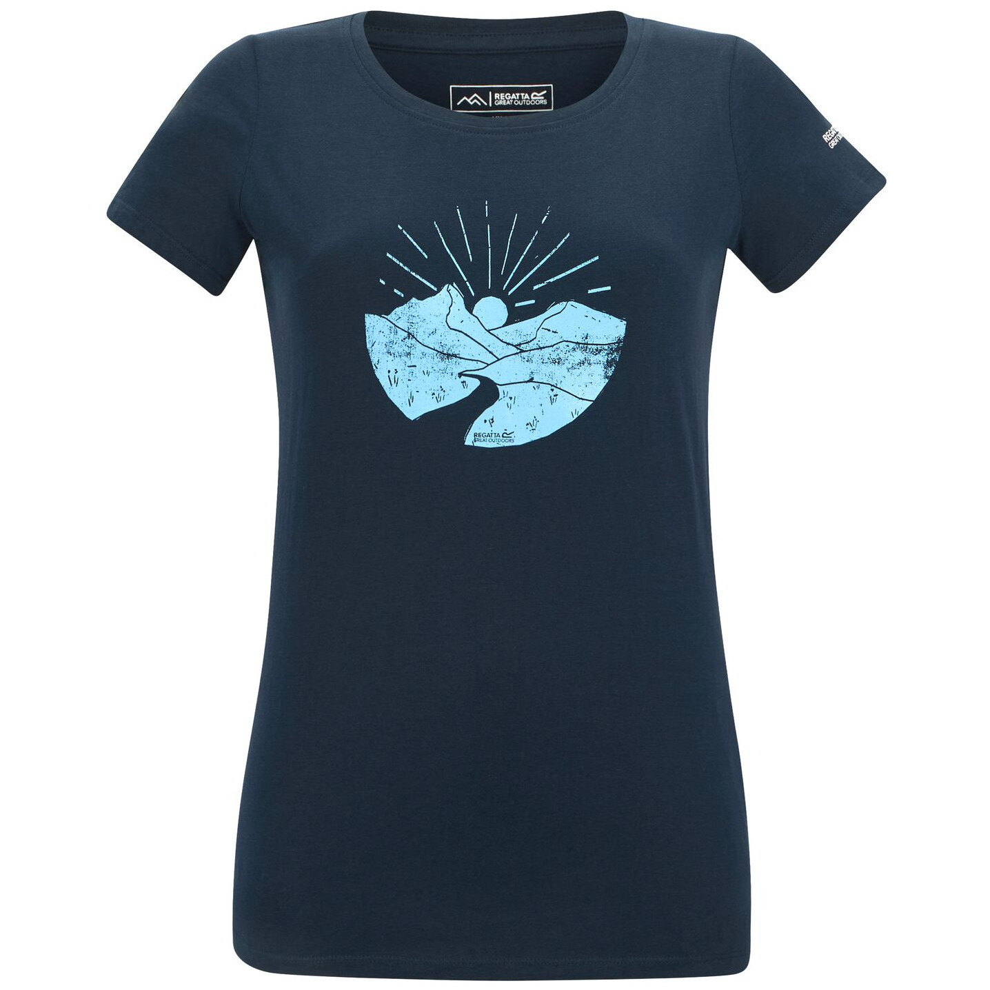 Koszulka damska Regatta Women's Breezed Rozmiar: XL / Kolor: ciemnoniebieski