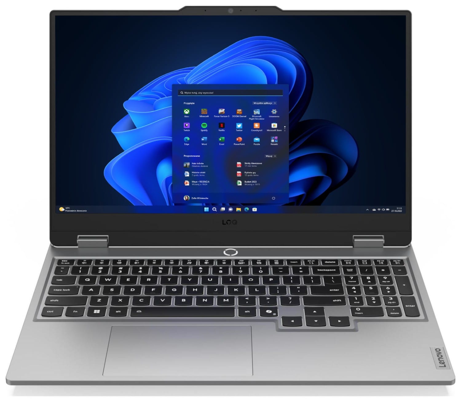Lenovo LOQ 15 - Core i5-13450HX 15,6''-144Hz 32GB 512GB W11P RTX5050