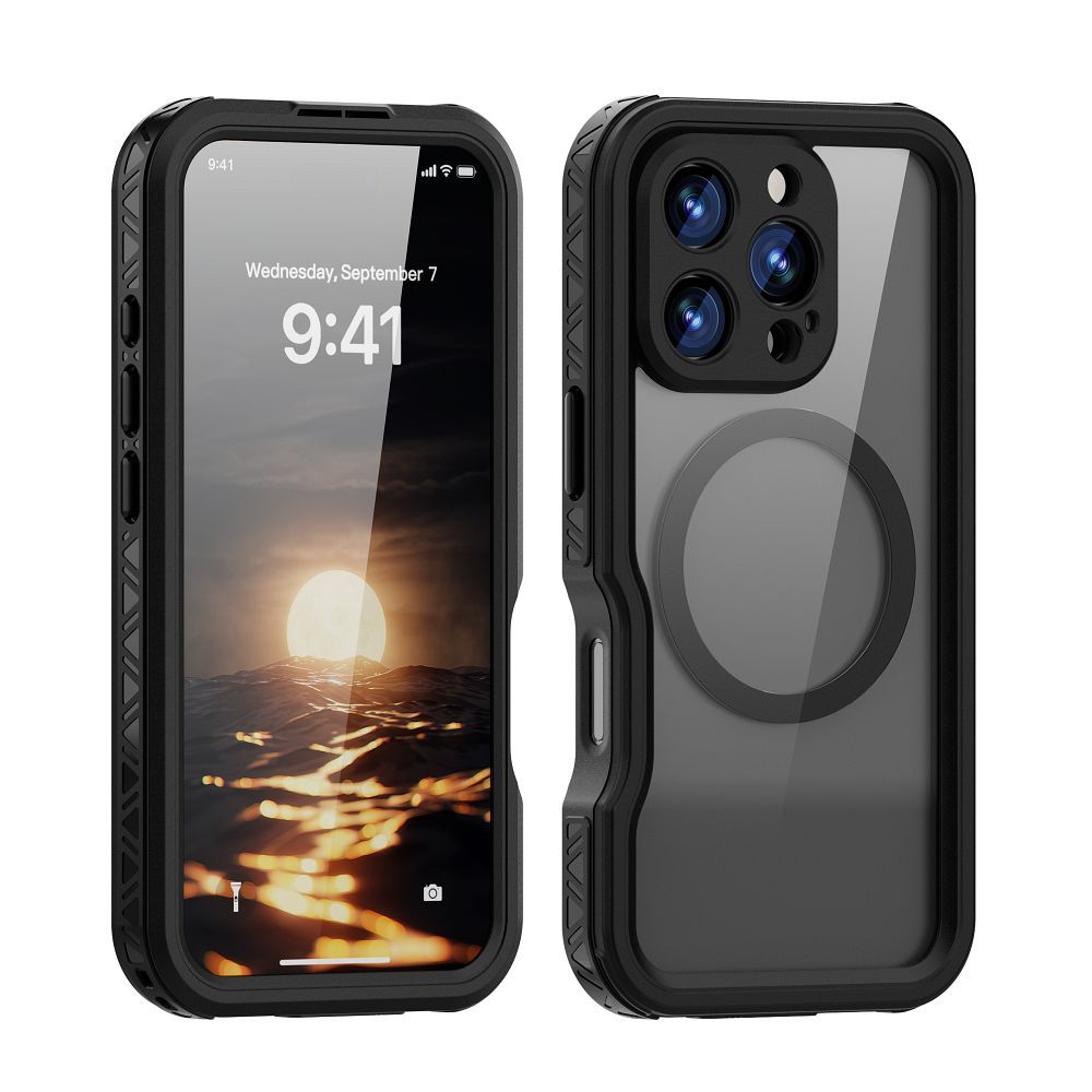 Etui wodoodporne SHELLBOX do Apple iPhone 16 Pro - Czarny