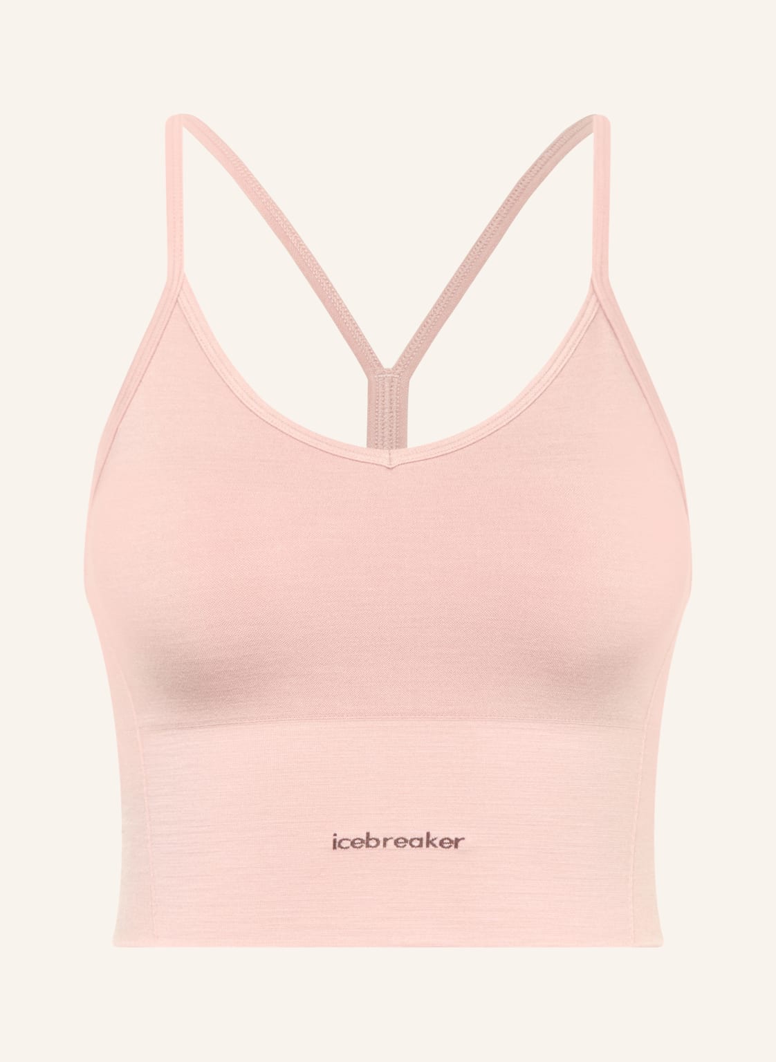 Icebreaker Biustonosz Sportowy 260 Zoneknit Seamless Z Wełną Merynosową rosa