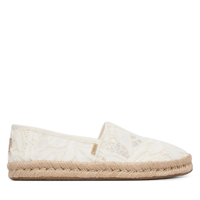 Espadryle Toms Egret Floral Crochet 10023030 Biały