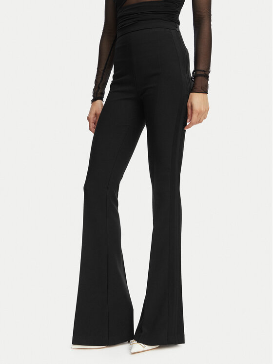 Elisabetta Franchi Spodnie materiałowe PA-184-62E2-V290 Czarny Slim Fit