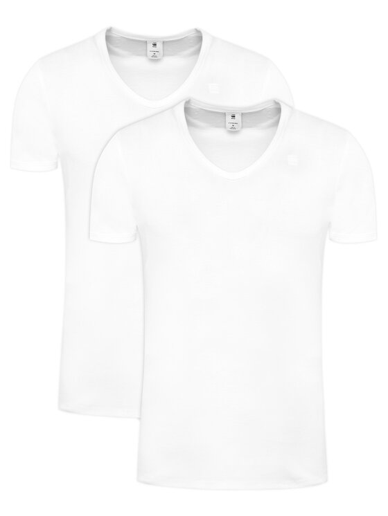 G-Star Raw Komplet t-shirtów Base D07207-124 Biały Slim Fit