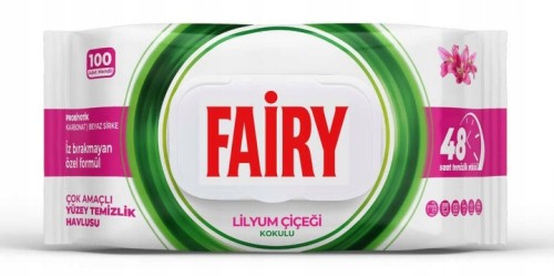 Wielofunkcyjne Chusteczki Czyszczące Fairy z Zapachem Lilii (100 sztuk)
