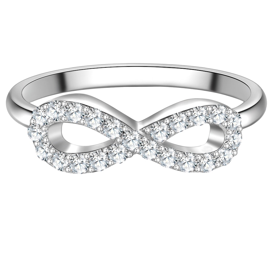 Trilani Pierscionek Infinity z Srebra Sterling w srebrze z Cyrkonia Pierścionki 1 ct Damski