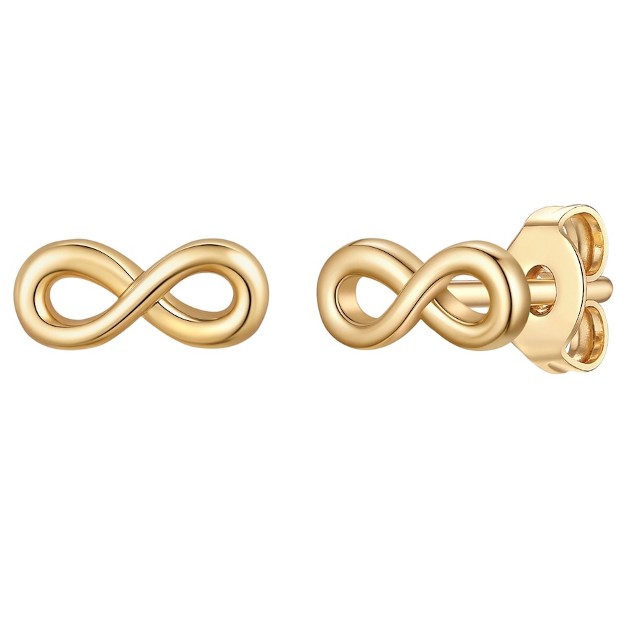 Lulu & Jane Kolczyki Infinity z mosiadzu w zlocie 1 ct Damski