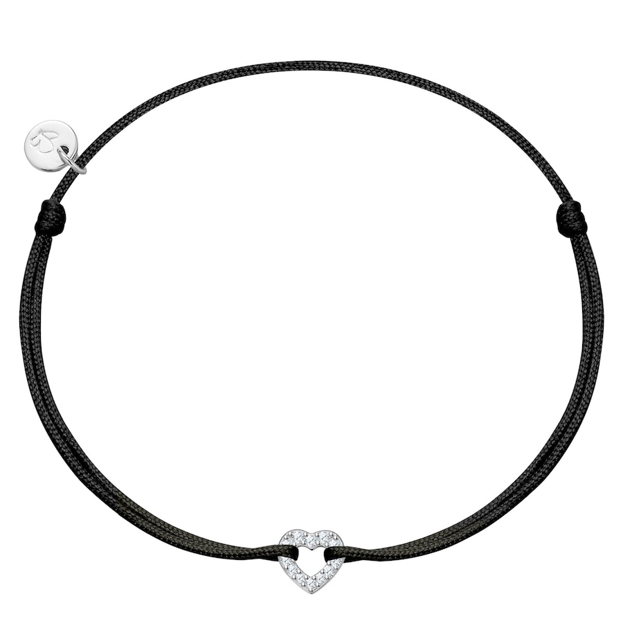 Glanzstücke München Bransoletka Serce z Srebra Sterling w srebrze z cyrkonia Bransoletki 1 ct Damski