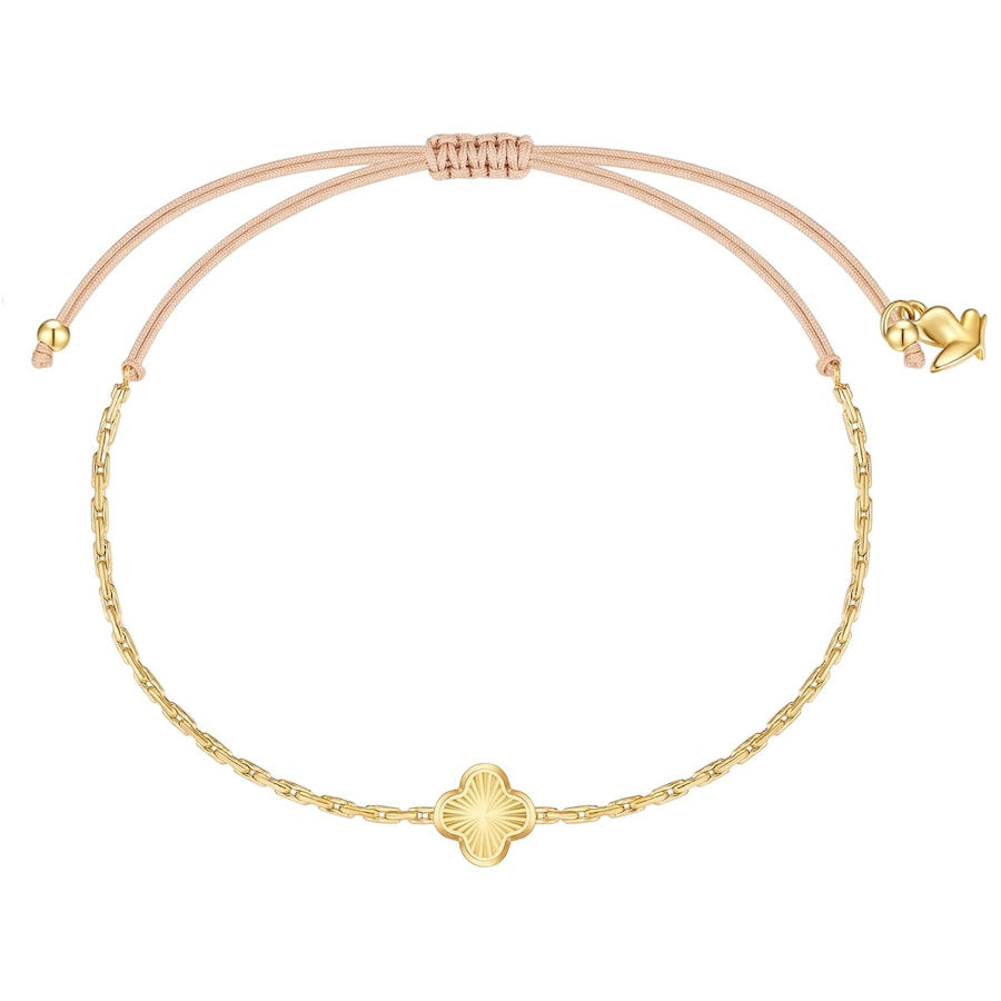 Glanzstücke München Bransoletka koniczyna ze stali nierdzewnej w zlocie Bransoletki 1 ct Damski