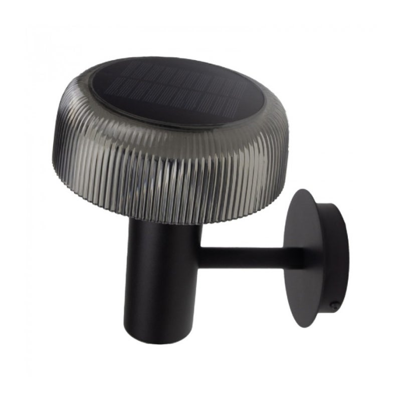 Kinkiet solarny LED USB-C czarny 2.5W neutralna 200lm metal wym:17,8x15,1x14,6cm IP44 Ecolight